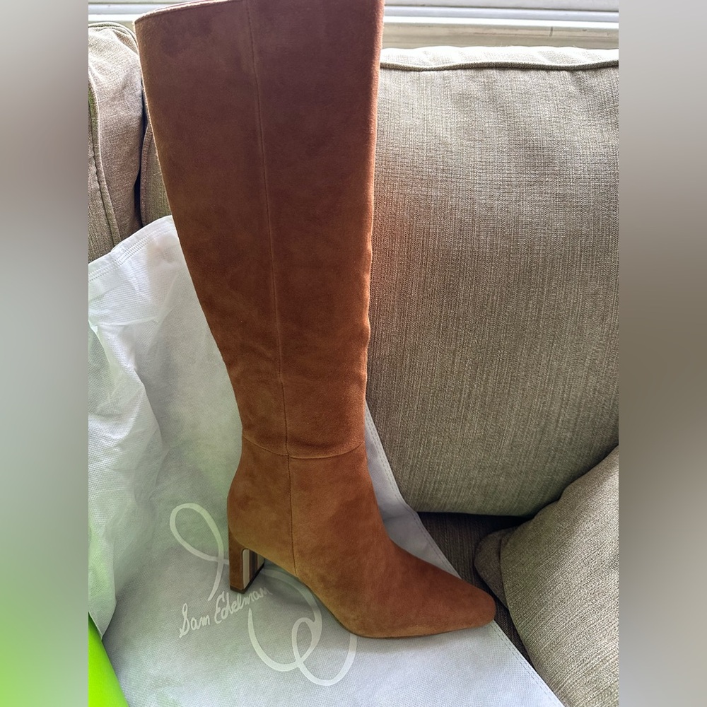 Sam Edelman Women's Brown Suede Heeled Boots